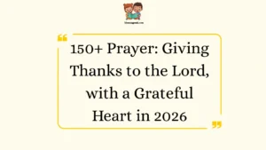 Prayer: Giving Thanks to the Lord, with a Grateful Heart