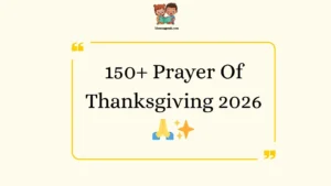 Prayer Of Thanksgiving
