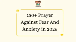 Prayer Against Fear And Anxiety
