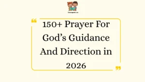 Prayer For God’s Guidance And Direction