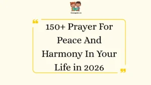Prayer For Peace And Harmony In Your Life