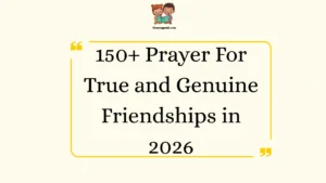 Prayer For True and Genuine Friendships