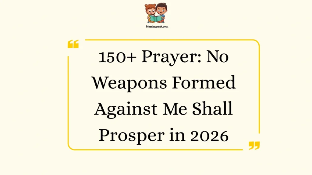 Prayer: No Weapons Formed Against Me Shall Prosper