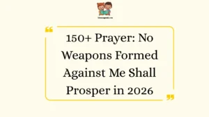 Prayer: No Weapons Formed Against Me Shall Prosper