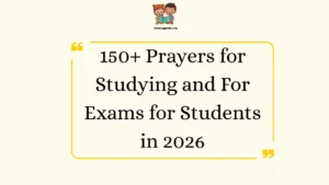 Prayers for Studying and For Exams for Students