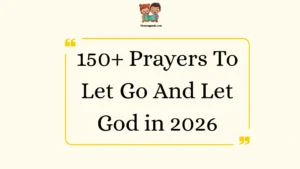 Prayers To Let Go And Let God