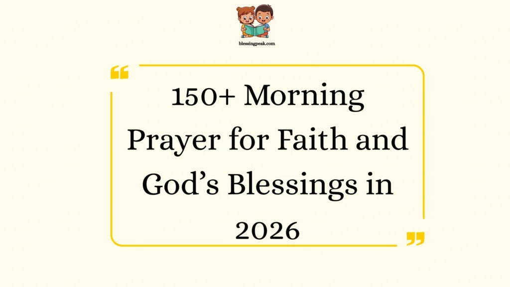 Morning Prayer for Faith and God’s Blessings
