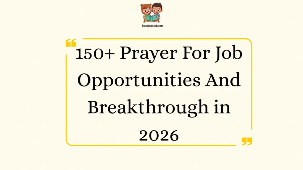 Prayer For Job Opportunities And Breakthrough