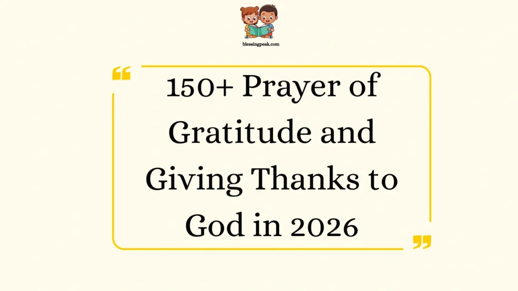 Prayer of Gratitude and Giving Thanks to God