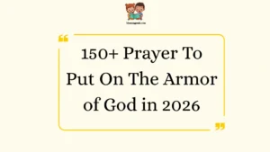 Prayer To Put On The Armor of God