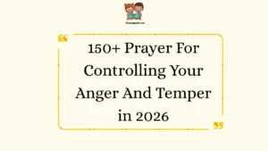 Prayer For Controlling Your Anger And Temper